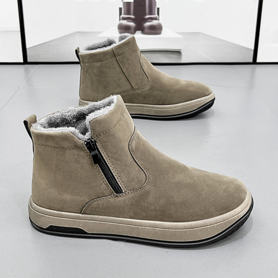 Ανδρικά μποτάκια casual με φερμουάρ