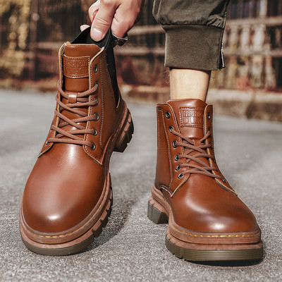 Öko bőrből készült férfi téli csizma új modellje