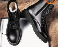 Ziemas ādas zābaki ar dūnu oderi vīriešiem