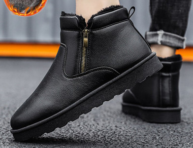 Zimske muške čizme s patentnim zatvaračem i podstavom
