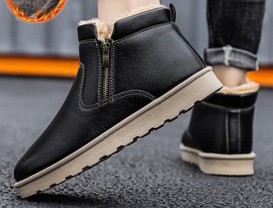 Zimske muške čizme s patentnim zatvaračem i podstavom