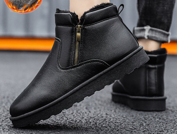 Zimske muške čizme s patentnim zatvaračem i podstavom