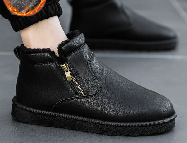 Zimske muške čizme s patentnim zatvaračem i podstavom