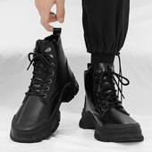 Zimske muške okrugle čizme na vezanje