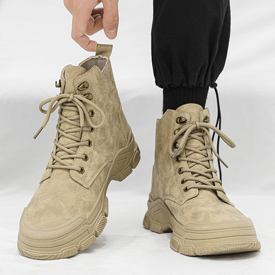 Zimske muške okrugle čizme na vezanje