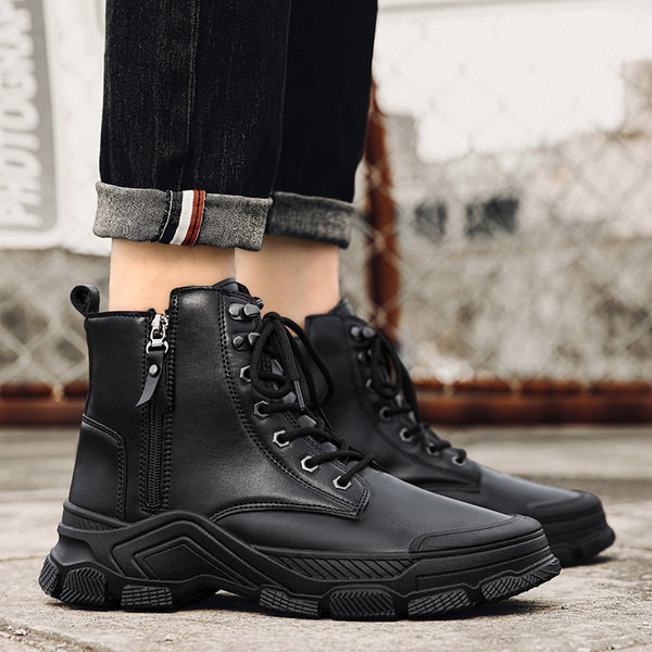 Zimske muške okrugle čizme na vezanje