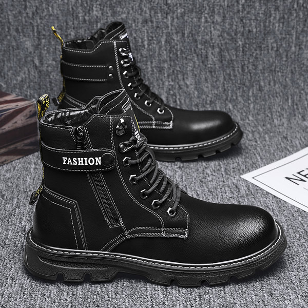 Muške gležnjače od eko kože sa natpisom