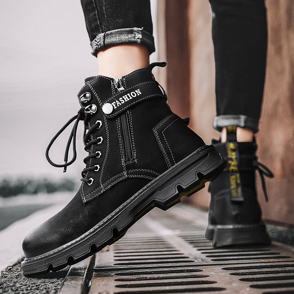 Muške gležnjače od eko kože sa natpisom