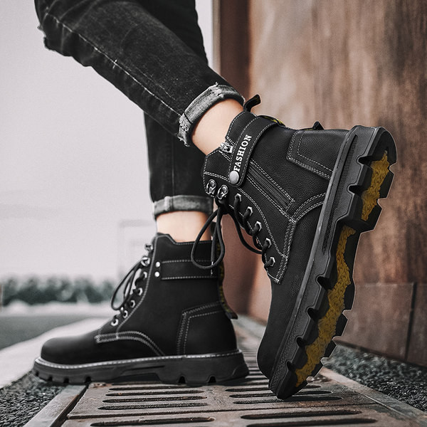 Muške gležnjače od eko kože sa natpisom