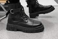 Vīriešu ikdienas mežģīņu eko ādas zābaki