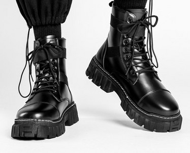 Casual ανδρικές μπότες από συνθετικό δέρμα