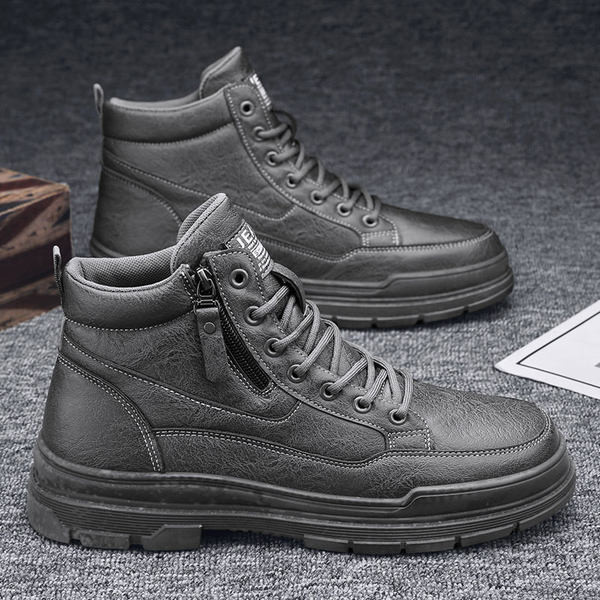 Φθινοπωρινές μπότες με μεσαίο μήκος και χοντρή σόλα