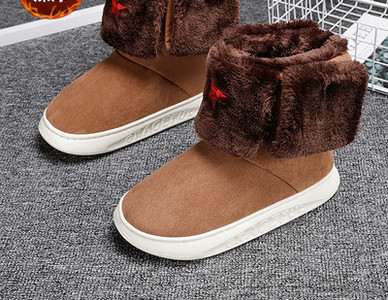 Muške zimske čizme s ravnim potplatom i puhom