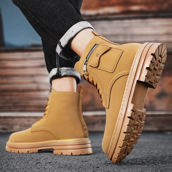 Ανδρικές χειμερινές μπότες με κορδόνια - δύο μοντέλα