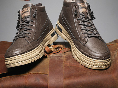 Vīriešu ādas kedas ar rāvējslēdzēju