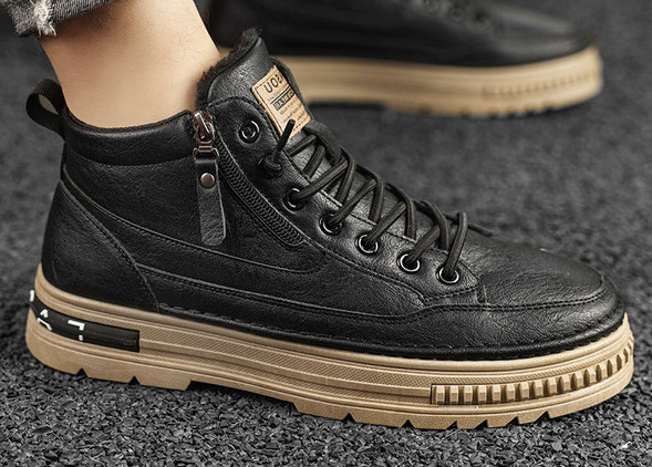 Vīriešu ādas kedas ar rāvējslēdzēju