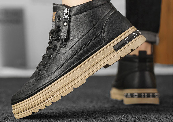 Vīriešu ādas kedas ar rāvējslēdzēju