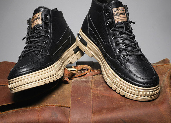 Vīriešu ādas kedas ar rāvējslēdzēju