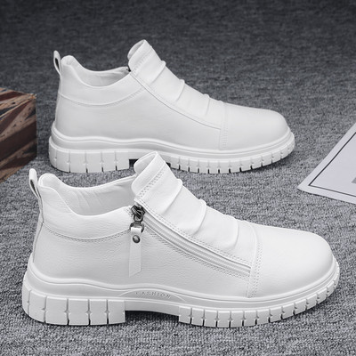 Νέο μοντέλο ανδρικά δερμάτινα παπούτσια με φερμουάρ