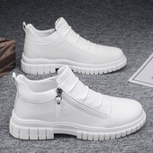 Muške kožne tenisice s patentnim zatvaračem