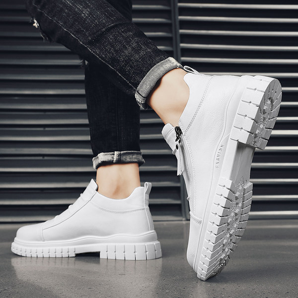 Muške kožne tenisice s patentnim zatvaračem