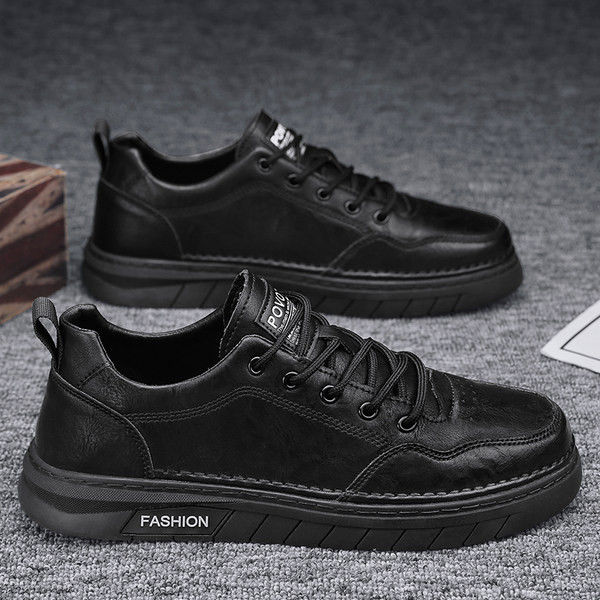 Δερμάτινα ανδρικά αθλητικά παπούτσια με κορδόνια