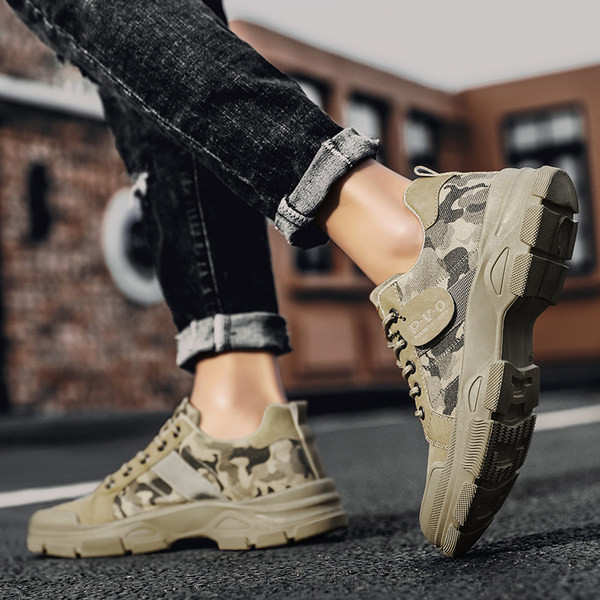 Kožne maskirne cipele na vezanje - za muškarce