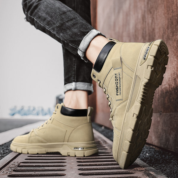 Muške kožne cipele sa vezicama i natpisom pogodne za zimu