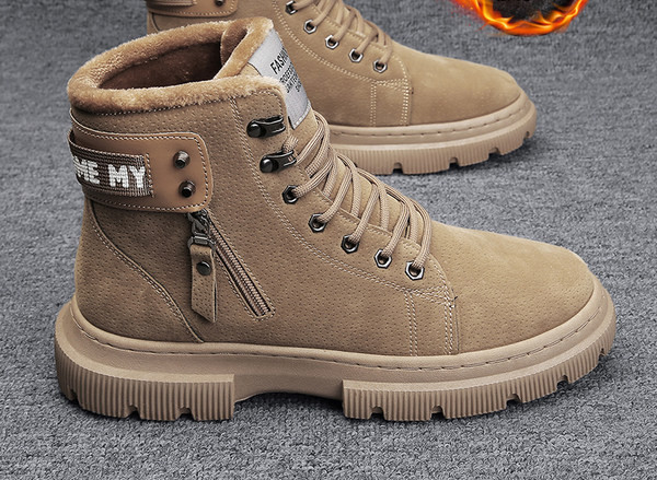Ανδρικά μποτάκια με πουπουλένια φόδρα - κατάλληλα για τον χειμώνα
