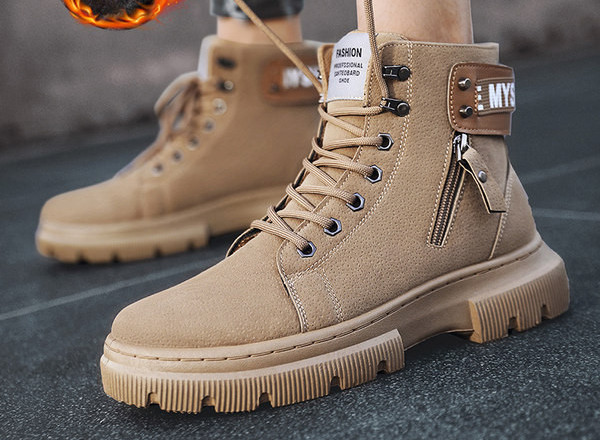 Ανδρικά μποτάκια με πουπουλένια φόδρα - κατάλληλα για τον χειμώνα