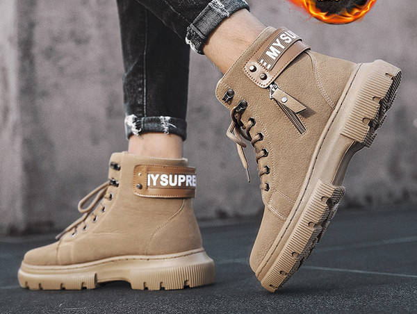 Ανδρικά μποτάκια με πουπουλένια φόδρα - κατάλληλα για τον χειμώνα
