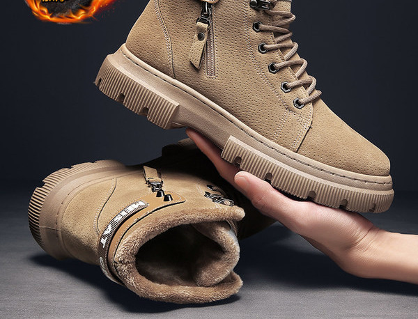 Ανδρικά μποτάκια με πουπουλένια φόδρα - κατάλληλα για τον χειμώνα
