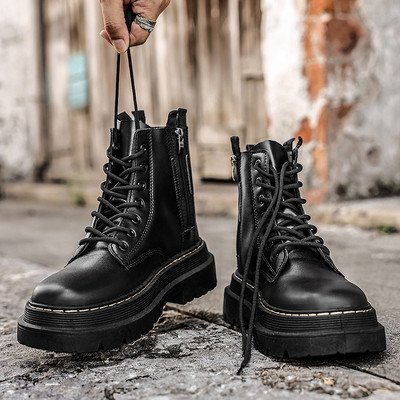 Vīriešu ziemas zābaki ar raupju zoli