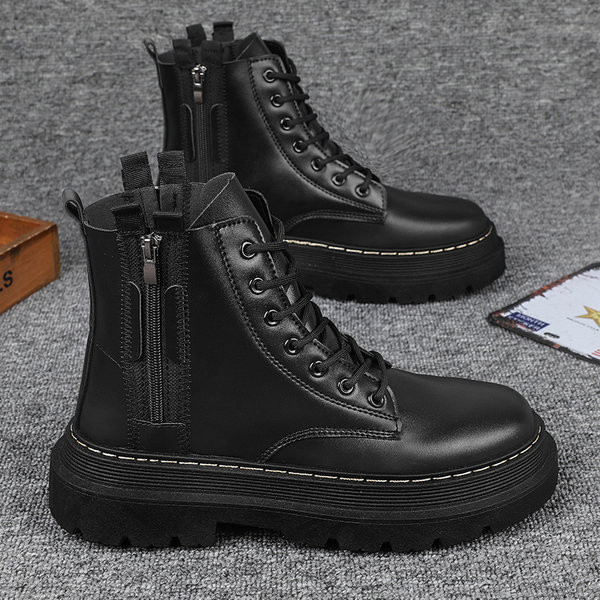 Vīriešu ziemas zābaki ar raupju zoli