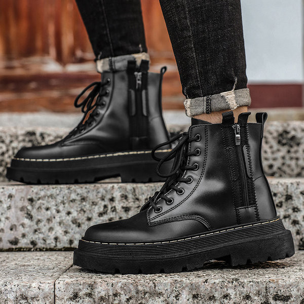 Vīriešu ziemas zābaki ar raupju zoli