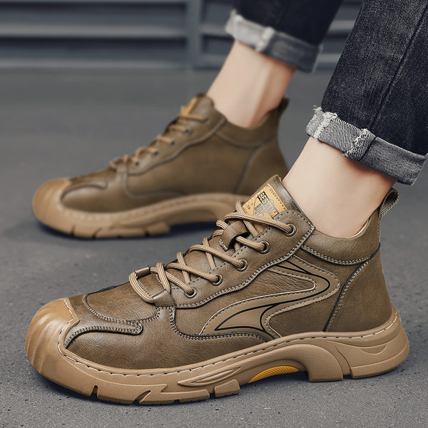 Vīriešu ūdensizturīgi eko ādas ziemas apavi ar šņorēm