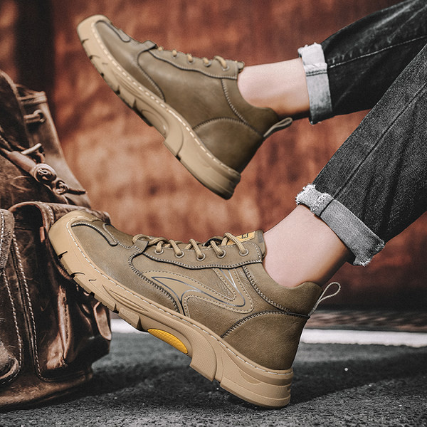 Vīriešu ūdensizturīgi eko ādas ziemas apavi ar šņorēm