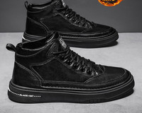 Ziemas apavi no eko ādas vīriešiem - divi modeļi