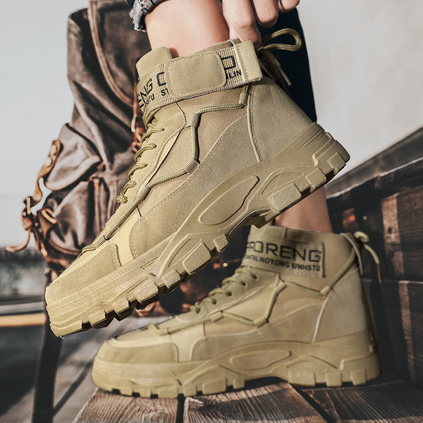 Χειμερινές ανδρικές μπότες με τραχιά σόλα - τρία χρώματα