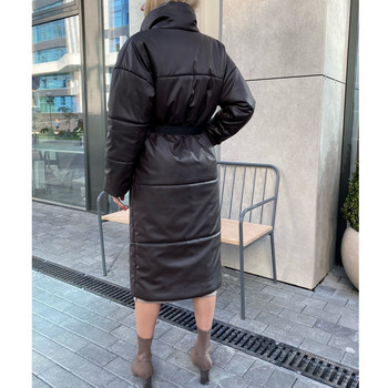 Malina Winter Parkas Γυναικεία μόδα ίσια φαρδιά παλτό Γυναικείες κομψές τσέπες μακριά βαμβακερά μπουφάν Γυναικεία Γυναικεία JM