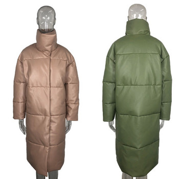 Malina Winter Parkas Γυναικεία μόδα ίσια φαρδιά παλτό Γυναικείες κομψές τσέπες μακριά βαμβακερά μπουφάν Γυναικεία Γυναικεία JM