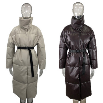 Malina Winter Parkas Γυναικεία μόδα ίσια φαρδιά παλτό Γυναικείες κομψές τσέπες μακριά βαμβακερά μπουφάν Γυναικεία Γυναικεία JM