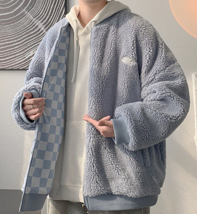 2022. gada jauna rudens ziemas sieviešu jaka, brīva, ar kokvilnu polsterēta ikdienišķa jēra vilnas puse, mēteļi ar garām piedurknēm