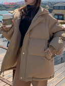 Aelegantmis Γυναικεία Παχύ Ζεστό Παλτό Πάρκα Χαλαρά Υπερμεγέθη Γυναικεία Παλτό Χειμωνιάτικο Ψωμί με κουκούλα Γυναικεία μπουφάν Parkas