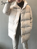 Syiwidii Puffer parke Zimska jakna Ženska 2022., deblji topli ženski dugi kaputi 2022., samostojeći ovratnik, prevelika gornja odjeća