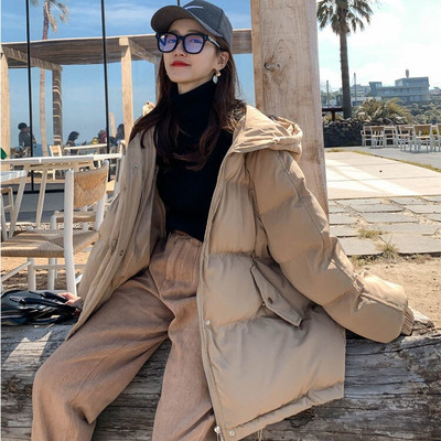 2022. gada jauna ziemas jaka Parkas Sieviešu kokvilnas jaka ar kapuci Parka silta sieviešu kokvilnas jaka, polsterēta ikdienas virsdrēbes