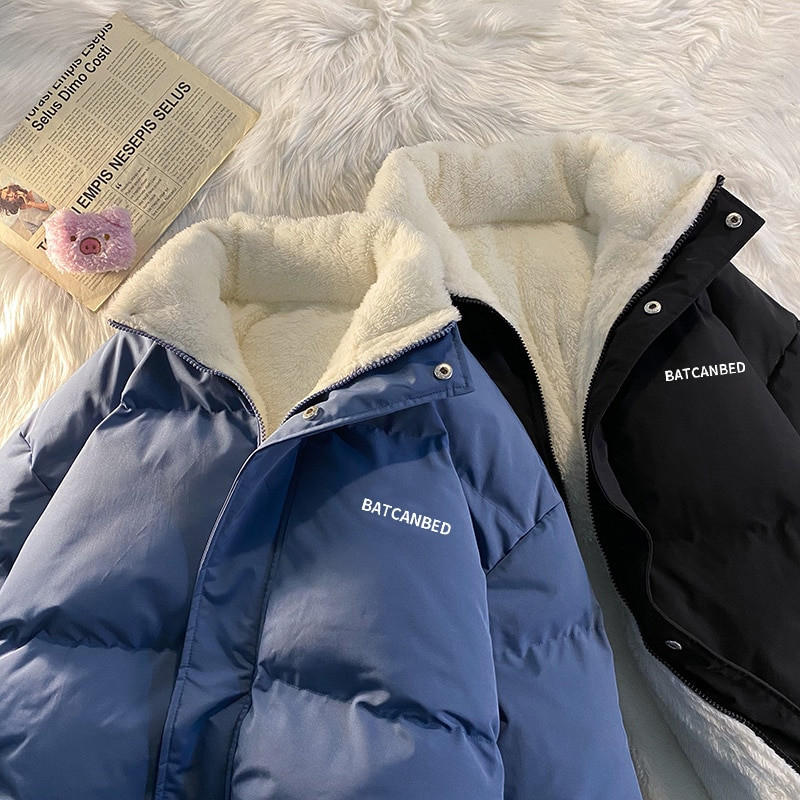 Privathinker sieviešu bieza parka apkakle, vilna, kokvilnas polsterēta jakas burtu modes sieviešu biezi ziemas mēteļi 2022. gada jaunums