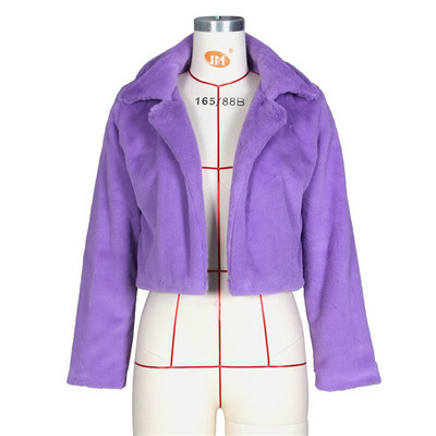 JRRY Casual γυναικεία παλτό από ψεύτικη γούνα Μακρυμάνικο γούνινο κομμένο μπουφάν ανοιχτή βελονιά Χνουδωτό πανωφόρι συν μέγεθος XXL για εξωτερικούς χώρους