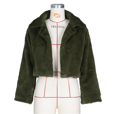 JRRY Casual γυναικεία παλτό από ψεύτικη γούνα Μακρυμάνικο γούνινο κομμένο μπουφάν ανοιχτή βελονιά Χνουδωτό πανωφόρι συν μέγεθος XXL για εξωτερικούς χώρους