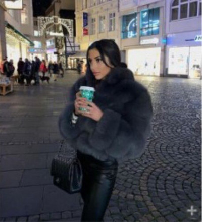 Ležerna bijela crna paperjasta jesen-zima jakna od umjetnog krzna Ženska jakna dugih rukava Skraćena pufer jakna za žensku gornju odjeću